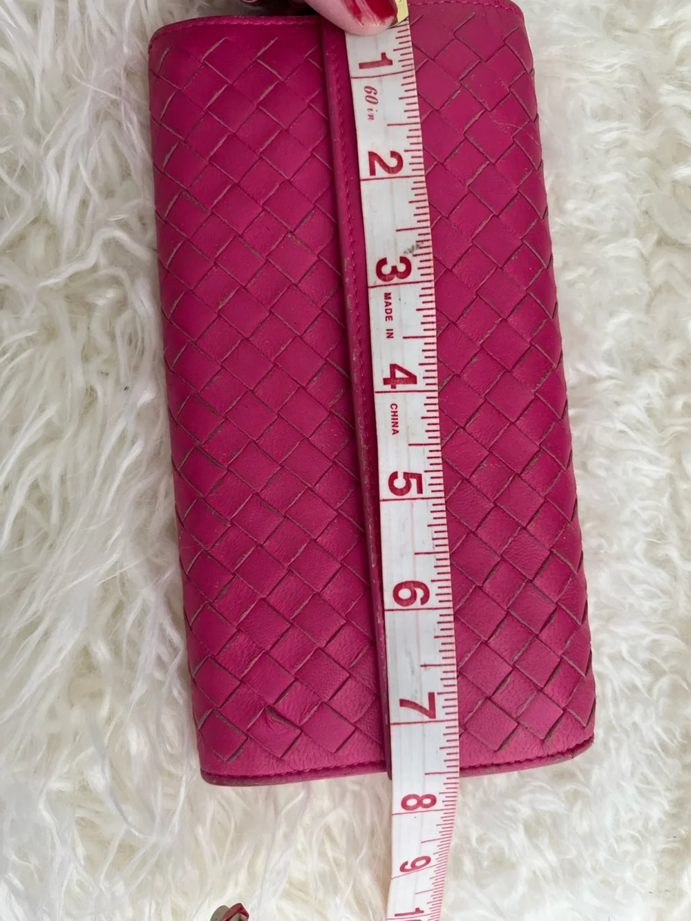 Bottega Veneta Pink Intrecciato Leather Continental Wallet